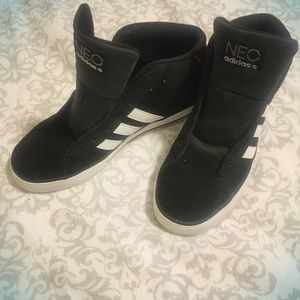 High Top Black Suede Adidas